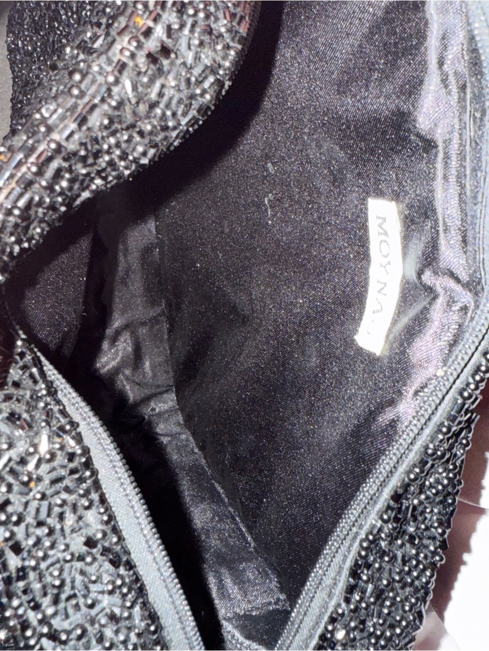 Moyna Black Beaded Star Crossbody Bag with matching embellished strap and tassel - Picture 5 of 9